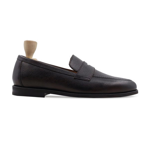 Barq - Men's Dark Brown Pebble Grain Leather Loafer