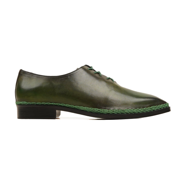 Lieksa - Men's Burnish Green Calf Leather Wholecut Shoe