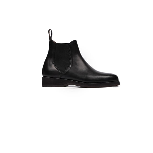 Aveiro - Kid's Black Calf Leather Chelsea Boot (5-12 Years Old)