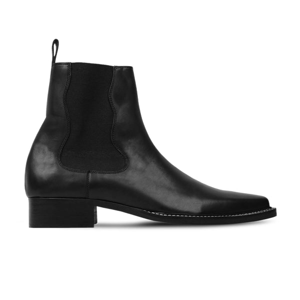 Lugo - Men's Black Calf Leather Chelsea Boot