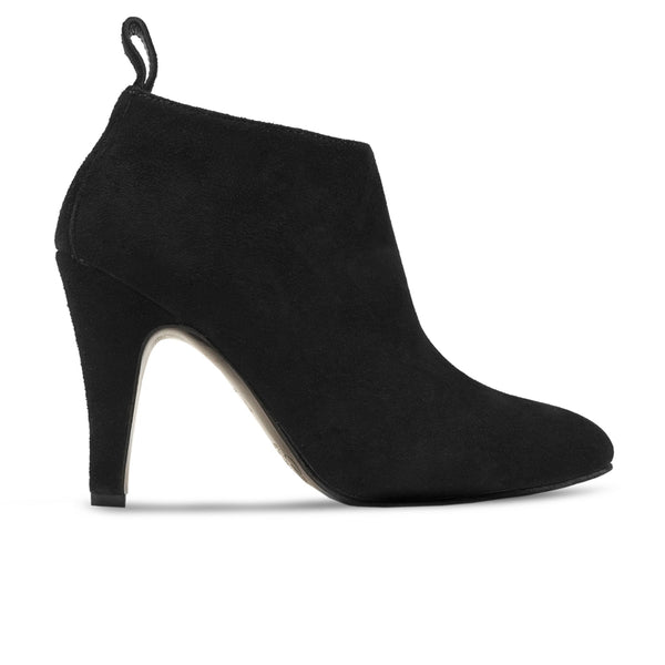 Antioch - Ladies Black Kid Suede Leather Ankle Boot