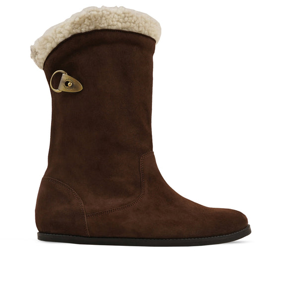 Pueblo - Ladies Birch Brown Kid Suede Ankle Boot