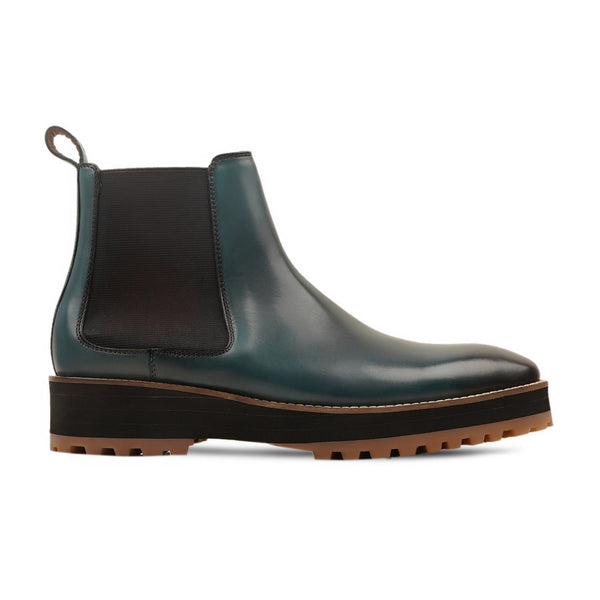 Arlen - Men's Turquoise Patina Calf Leather Chelsea Boot