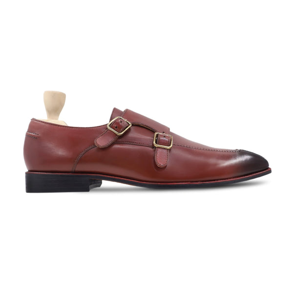 Trisha - Men's Oxblood Calf Leather Double Monkstrap