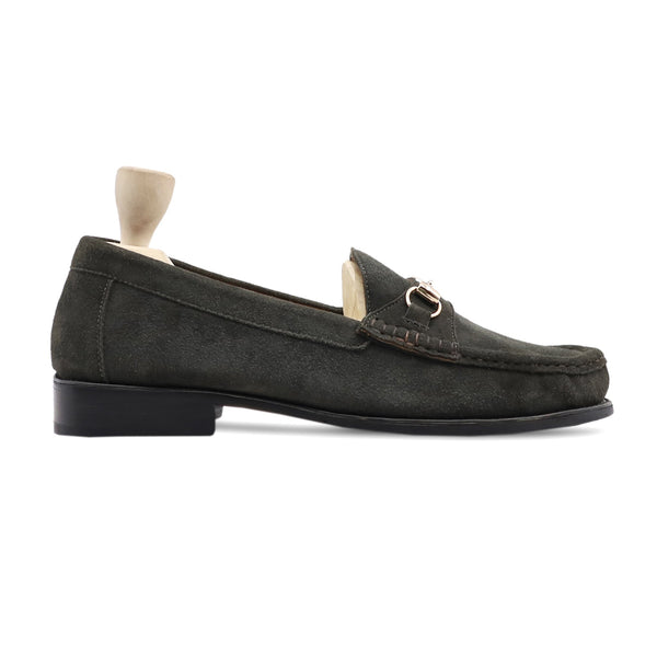 Milmilo - Men's Davy Grey Kid Suede Loafer