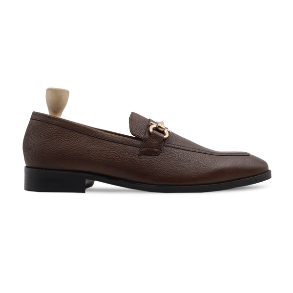 Naperville - Men's Brown Pebble Grain Leather Loafer