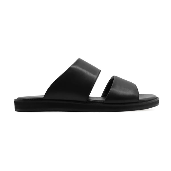 Laredo - Men's Black Calf Leather Slipper