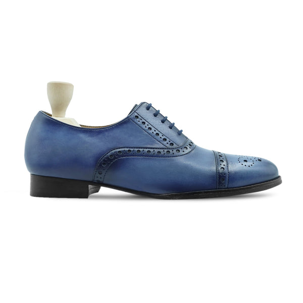 Garland - Men's Greyish Blue Calf Leather Oxford