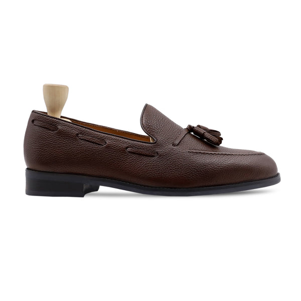 Vaduz - Men's Brown Pebble Grain Leather Loafer