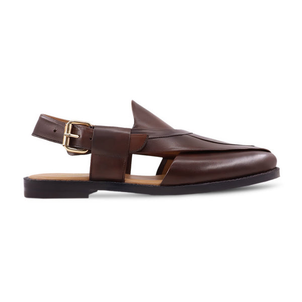 Jarvis - Men's Reddish Brown Calf Leather Sandal