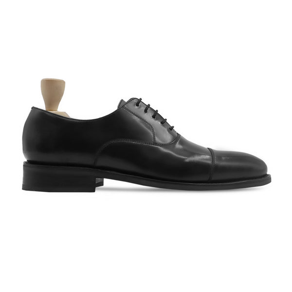 Tawus - Men's Black Box Leather High Shine Oxford Shoe