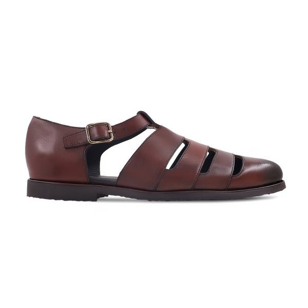 Porky - Men's Reddish Brown Calf Leather Sandal