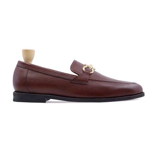 Bucharest -  Men's Oxblood Pebble Grain Leather Loafer