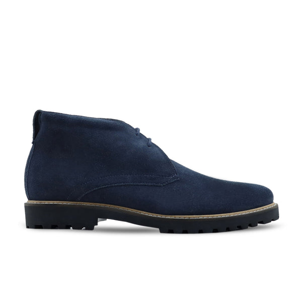 Kadmo - Men's Navy Blue Kid Suede Chukka Boot