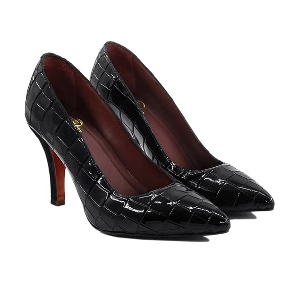 Yuridia - Men's Black Patent Leather Heel