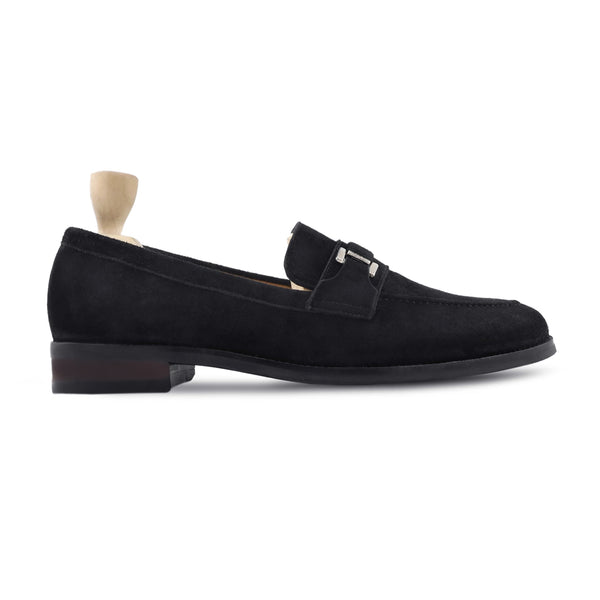 Briley - Men's Black Kid Suede Loafer