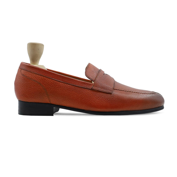 Bay - Men's Orange Pebble Grain Leather Loafer