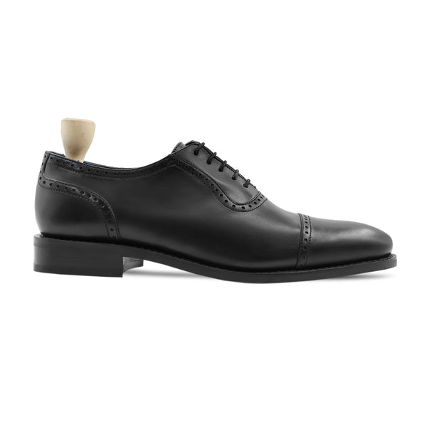 Skon - Men's Black Calf Leather Oxford Shoe