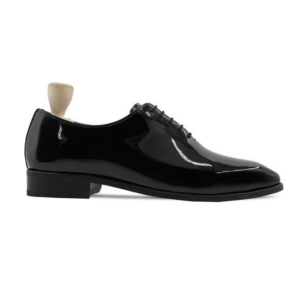 Bursa - Men's Black Patent Leather Wholecut Shoe