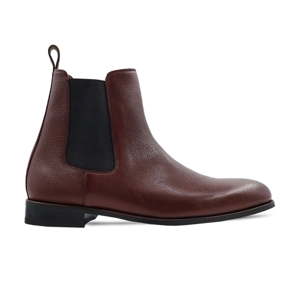 Camellia - Men's Oxblood Pebble Grain Leather Chelsea Boot