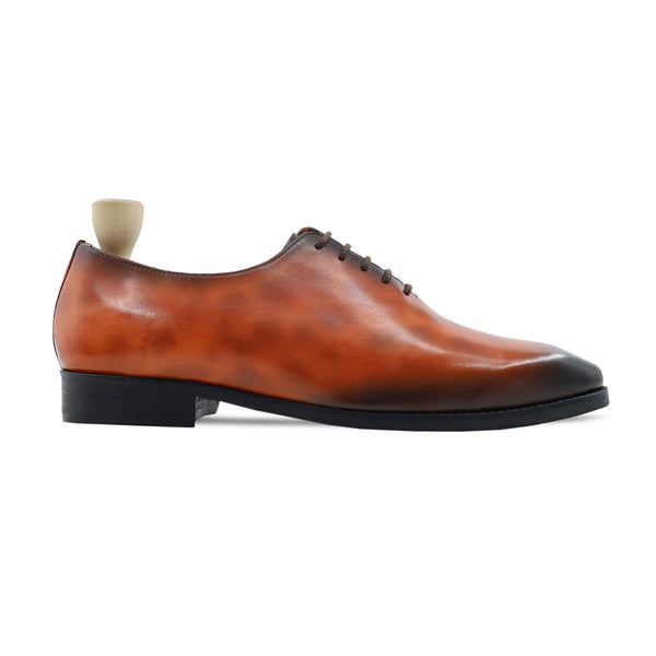 Turku - Men's Burnish Tan Patina Calf Leather Wholecut Shoe