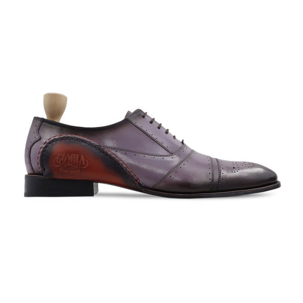 Span - Men's Burnish Grey Calf Leather Oxford Shoe