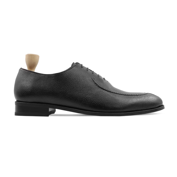 Torun - Men's Black Pebble Grain Leather Wholecut Shoe