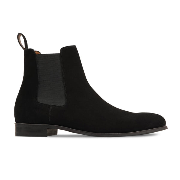 Bochum - Men's Black Kid Suede Chelsea Boot